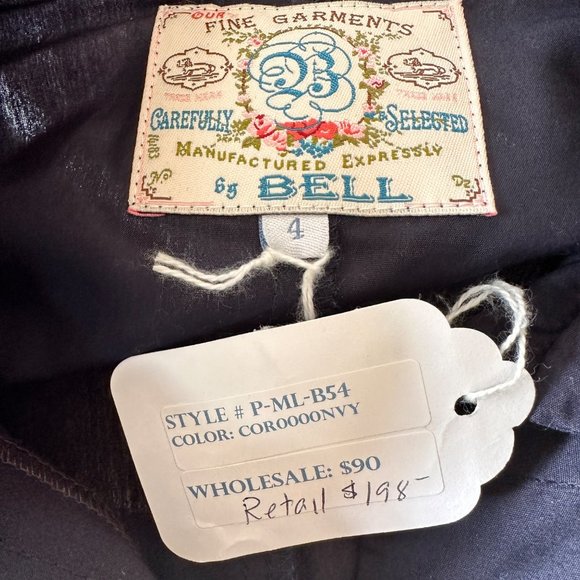 Bell Fine Garments Blue Cotton Double Breasted Shirt - Picture 5 of 5